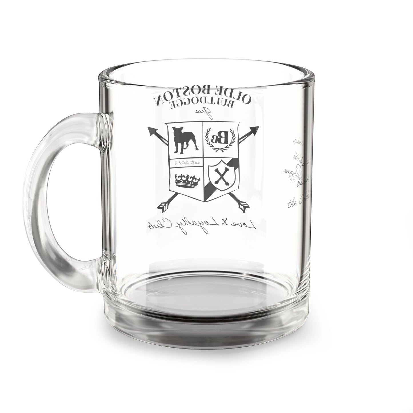 Olde Boston Bulldogge Personalized Glass Mug | 10oz
