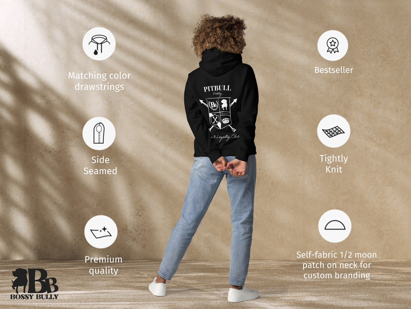 Pitbull Custom Crest Hoodie
