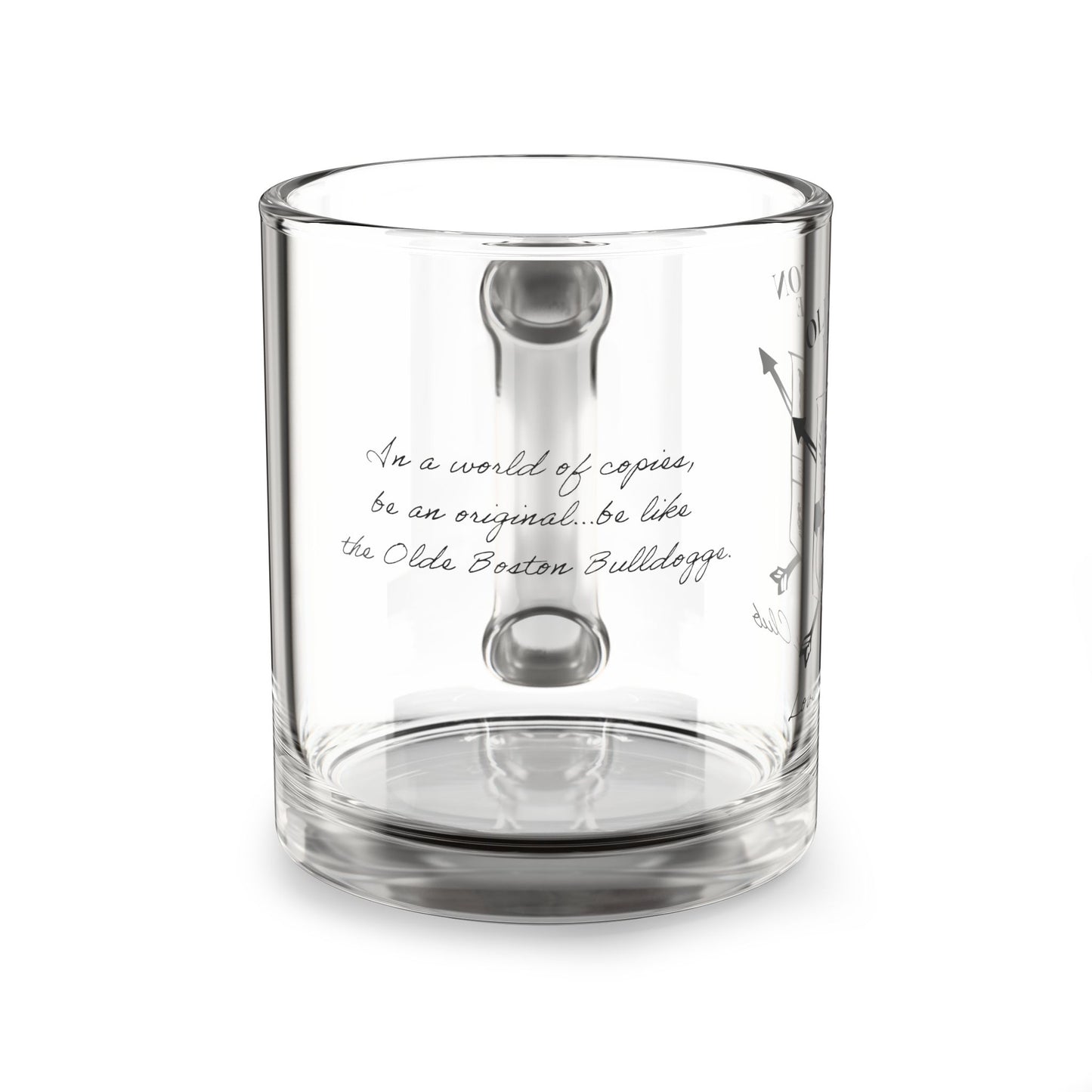 Olde Boston Bulldogge Personalized Glass Mug | 10oz