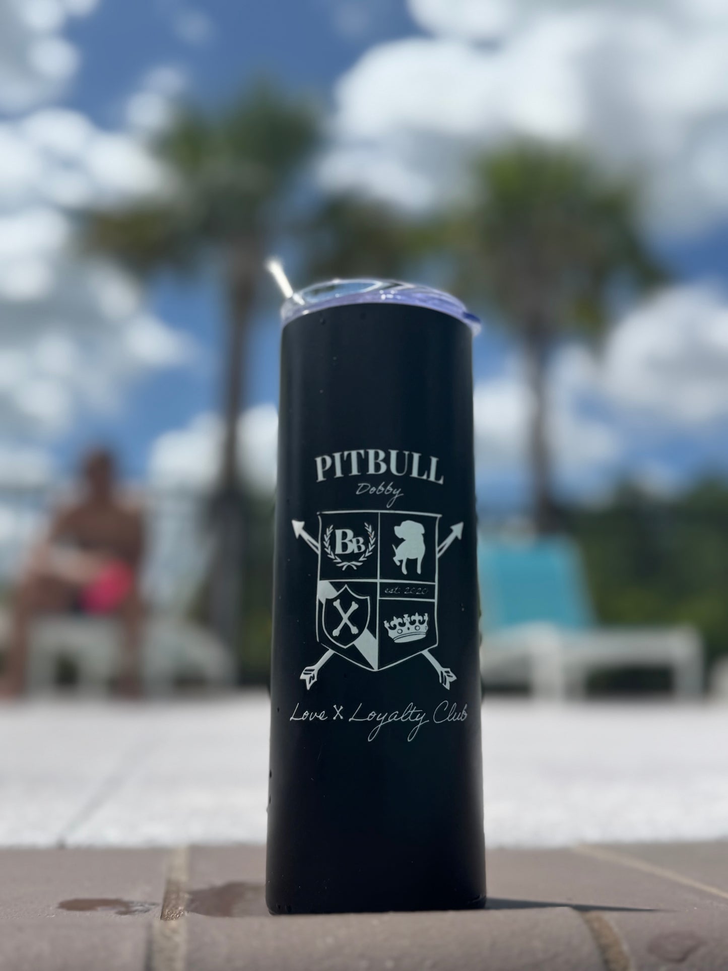 Pitbull Custom Skinny Tumbler – 20oz