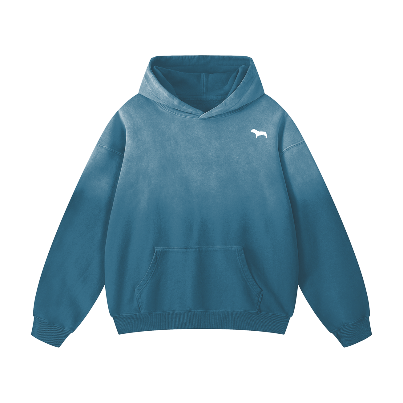 Pocket Bully Crest Sunfade Oversized Hoodie