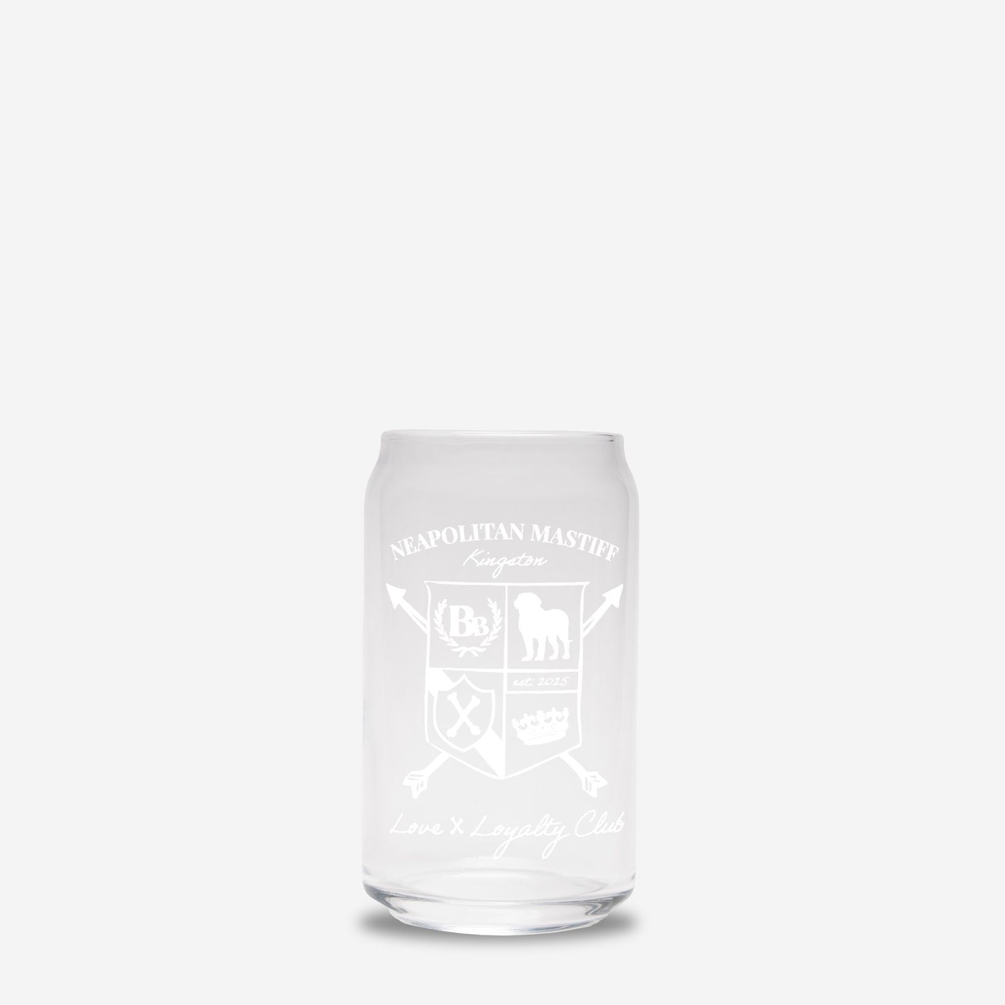 Neapolitan Mastiff Glass Can 16oz