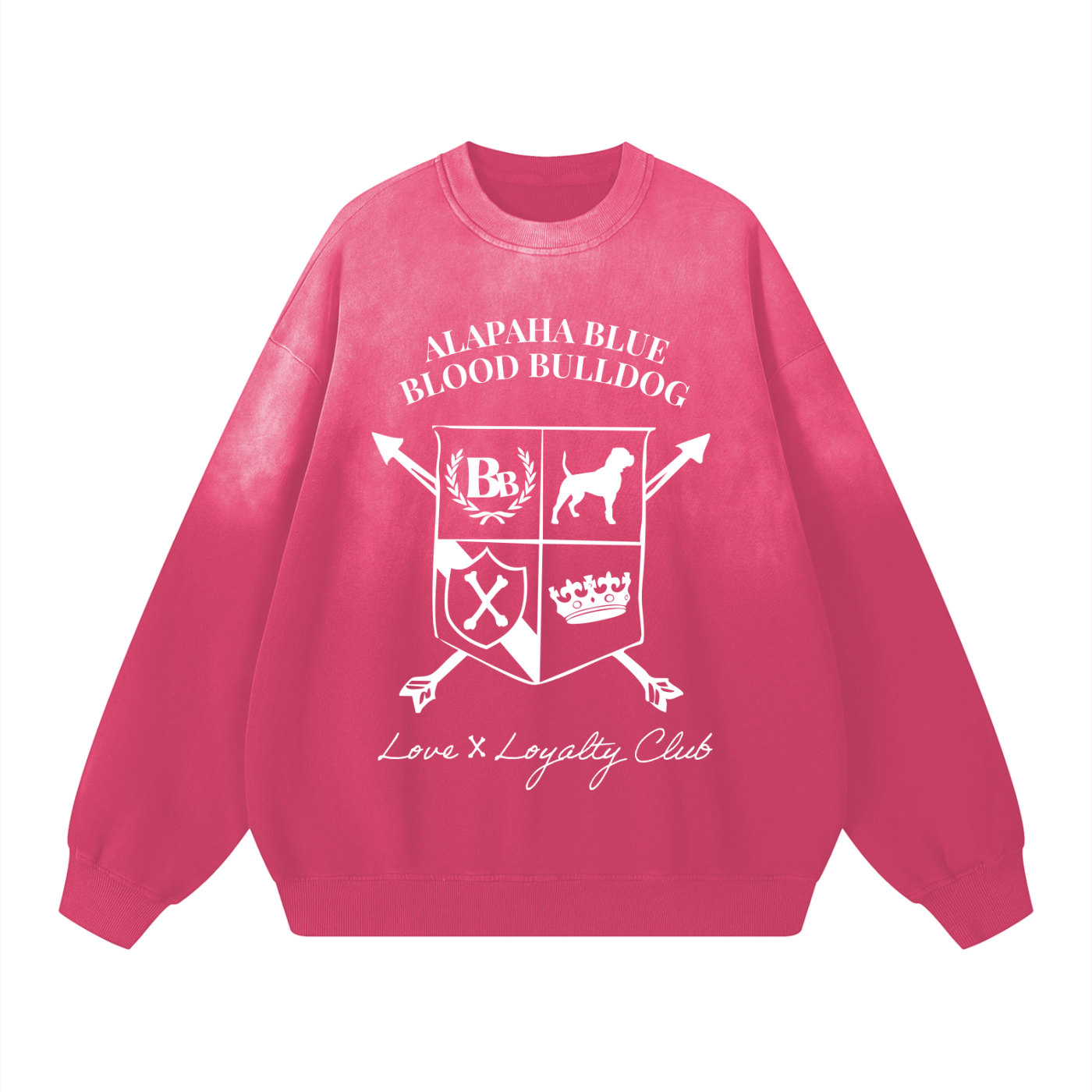 Alapaha Blue Blood Bulldog Monkey Wash Crest Sweatshirt