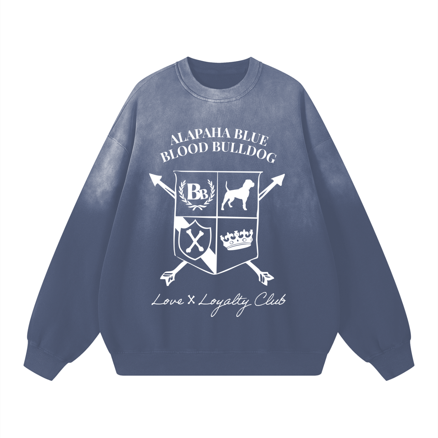 Alapaha Blue Blood Bulldog Monkey Wash Crest Sweatshirt