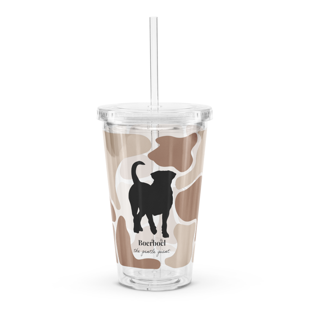 Boerboel Caramel Camo Tumbler & Straw