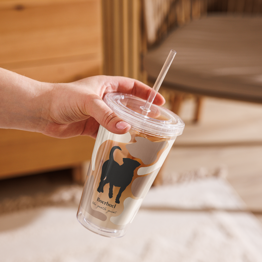 Boerboel Caramel Camo Tumbler & Straw
