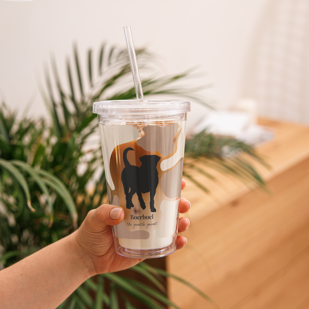 Boerboel Caramel Camo Tumbler & Straw