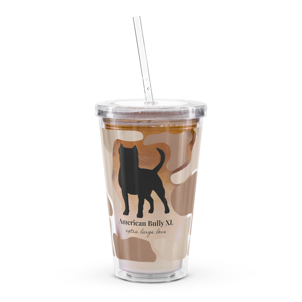 American Bully (XL) Caramel Camo Tumbler & Straw