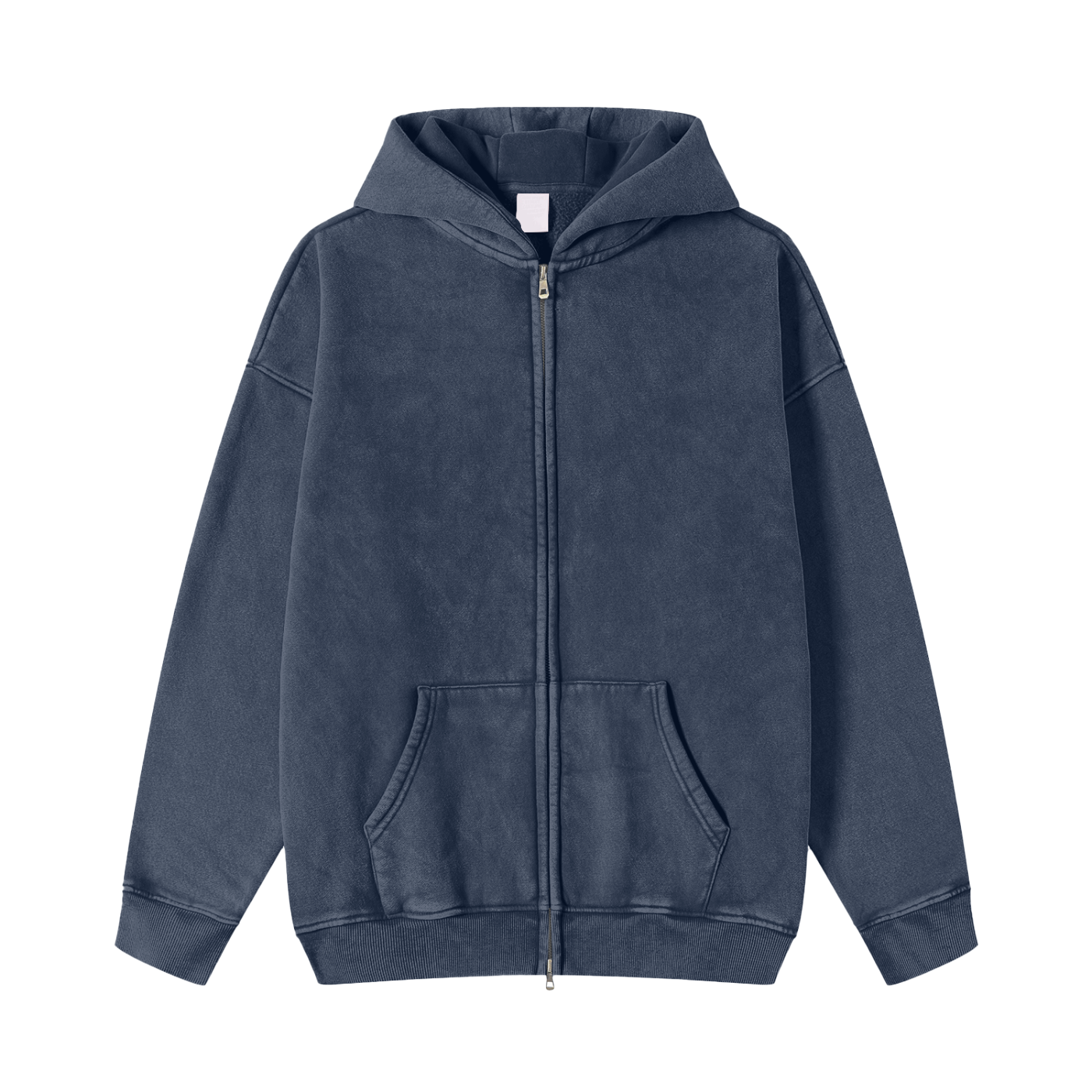 Pocket Bully Snow Washed Zip-Through Hoodie