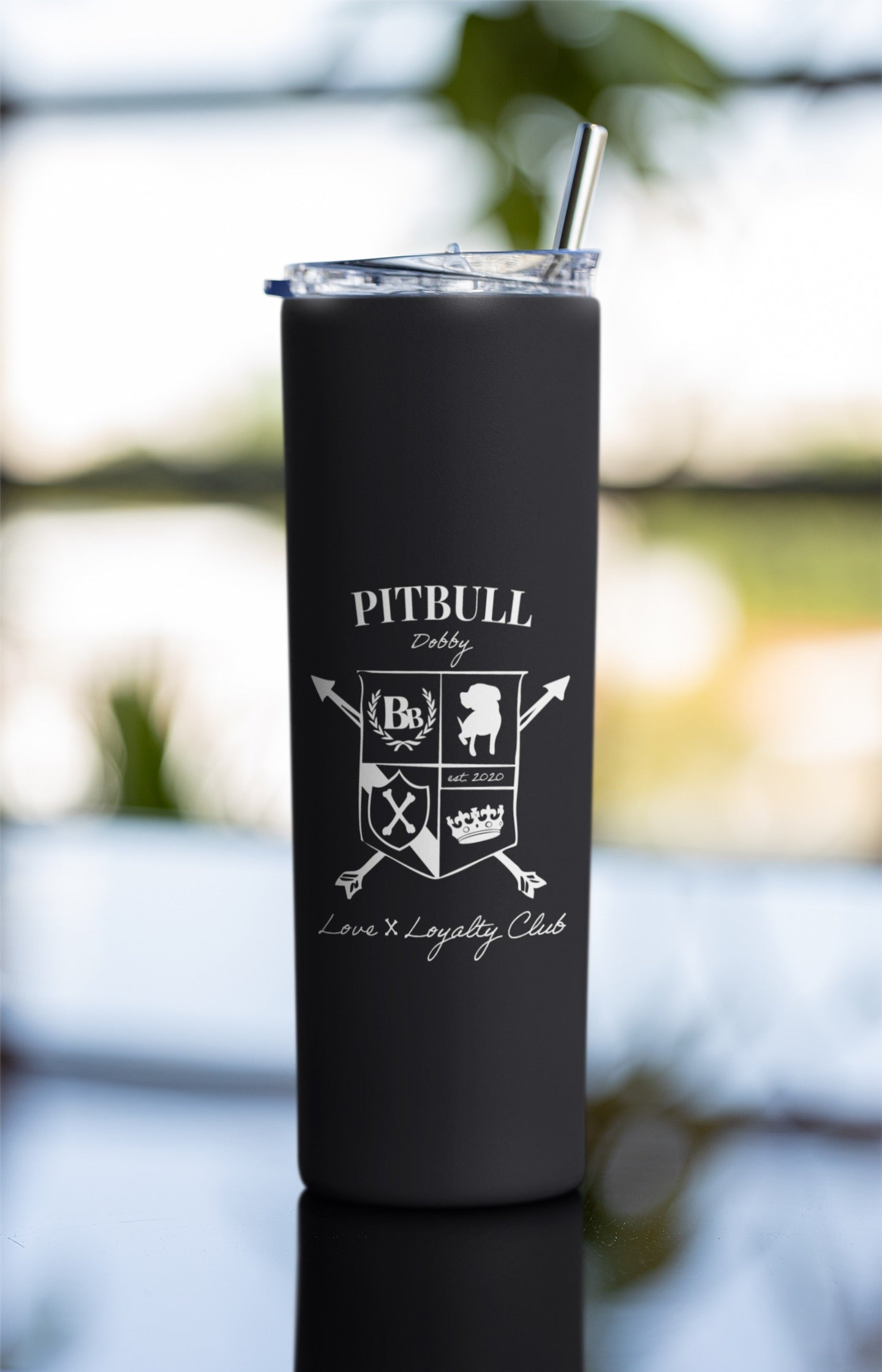 Pitbull Custom Skinny Tumbler – 20oz