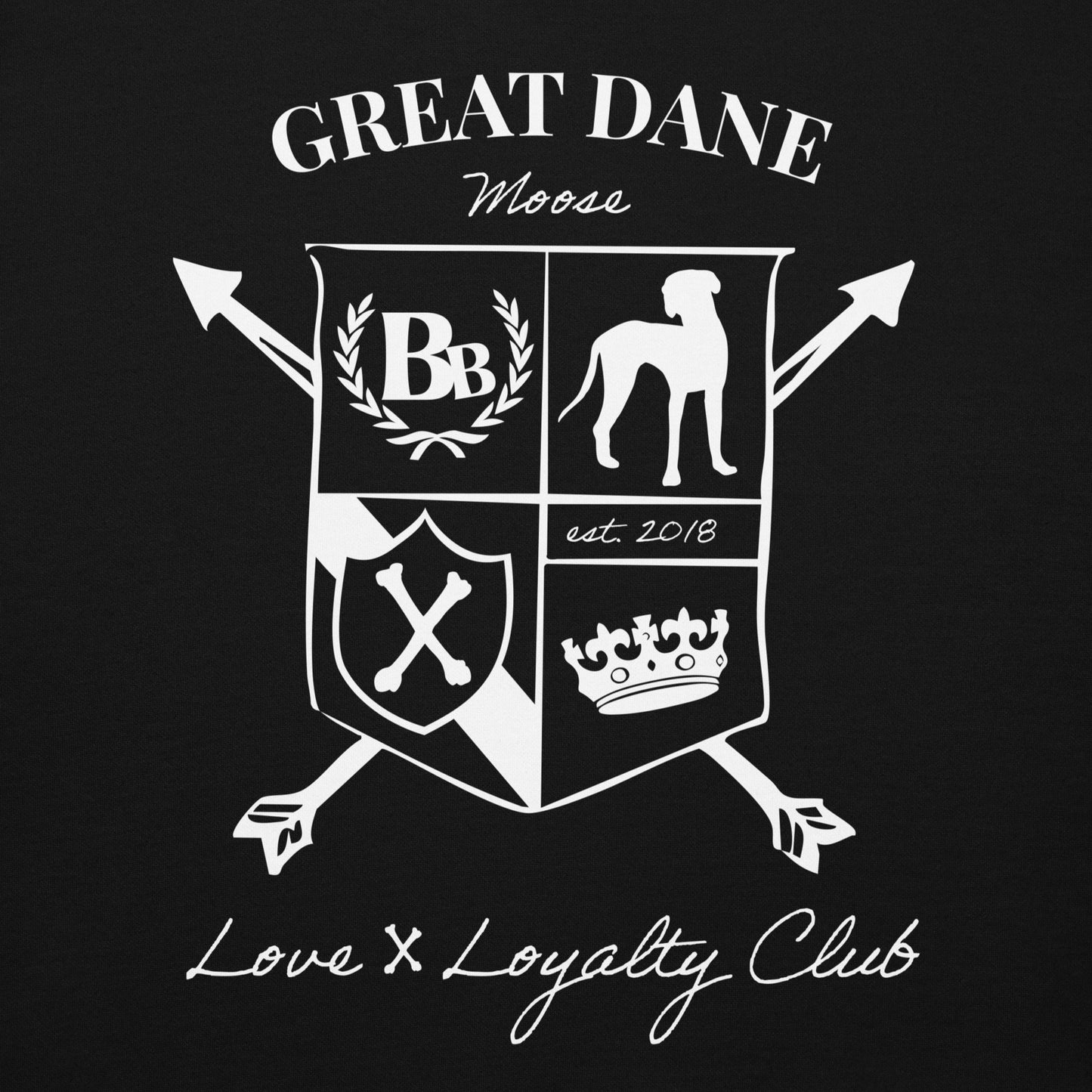 Great Dane Custom Crest Hoodie