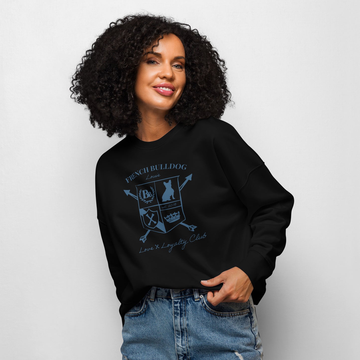 French Bulldog Custom Crest Women’s Sweatshirt