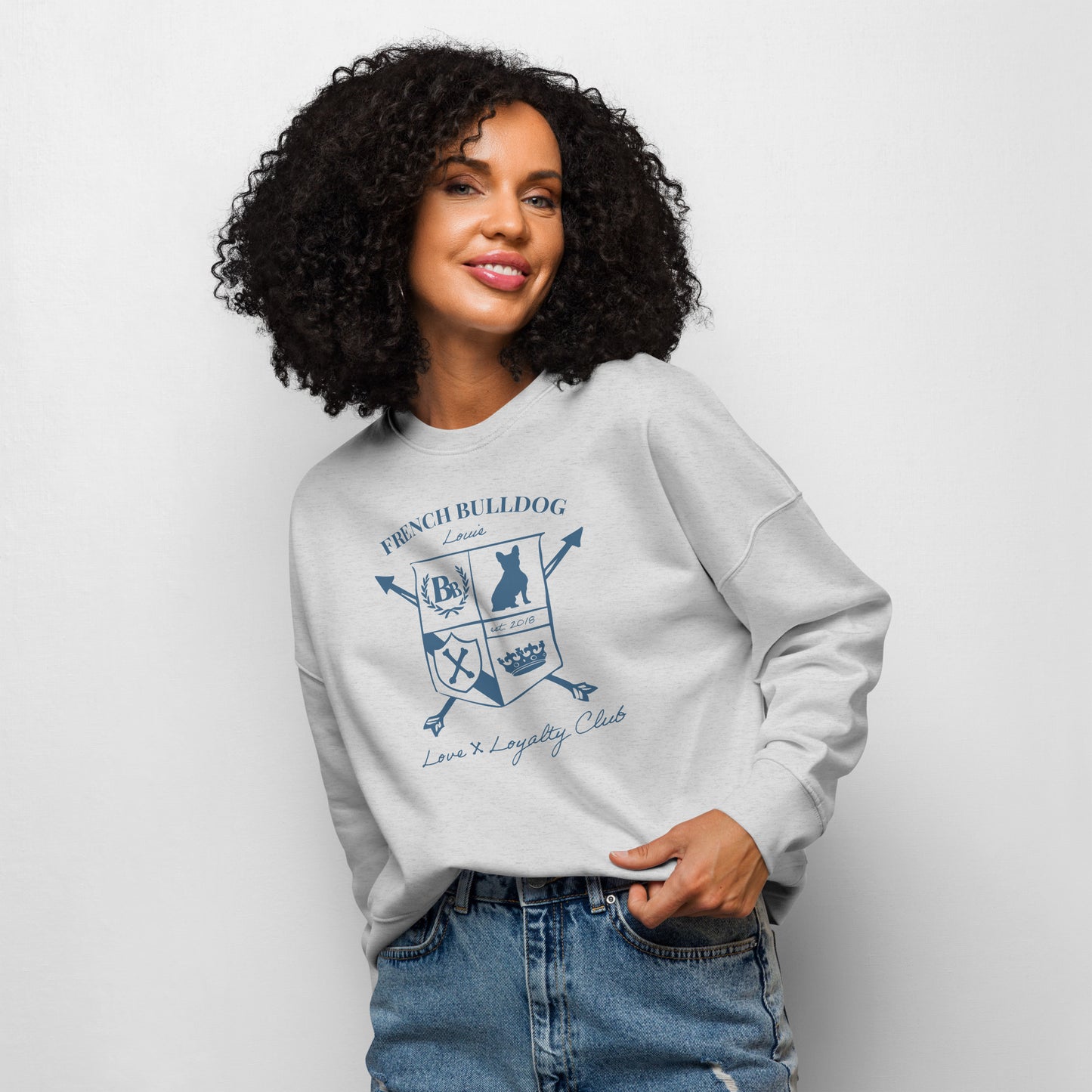 French Bulldog Custom Crest Women’s Sweatshirt