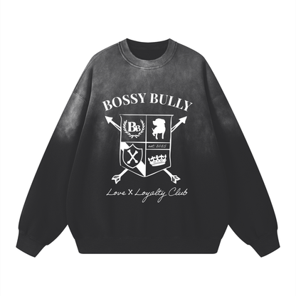 Bossy Bully Monkey Wash Crest Sweatshirt