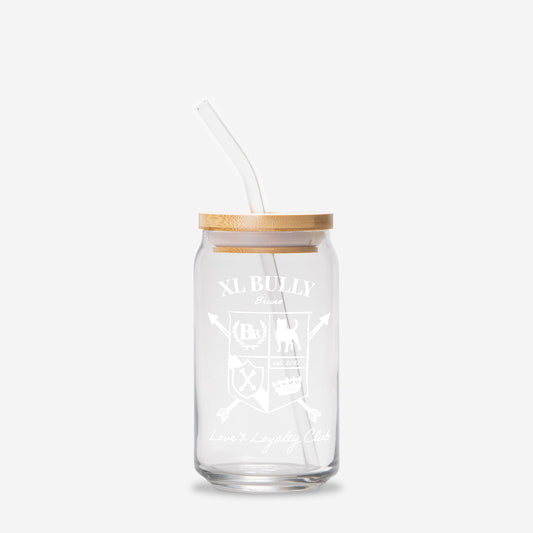 XL Bully Heritage Crest Glass Can – 16oz