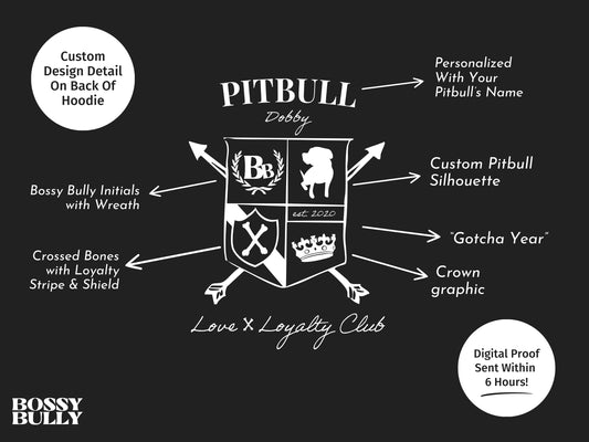 Pitbull Custom Crest Hoodie