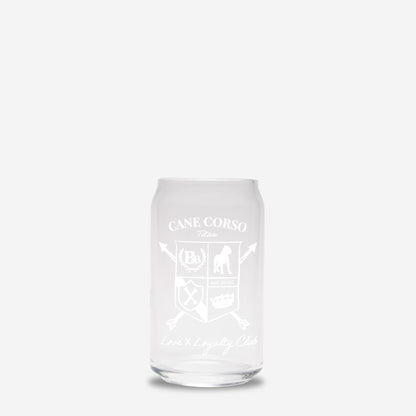 Cane Corso Heritage Crest Glass Can – 16oz