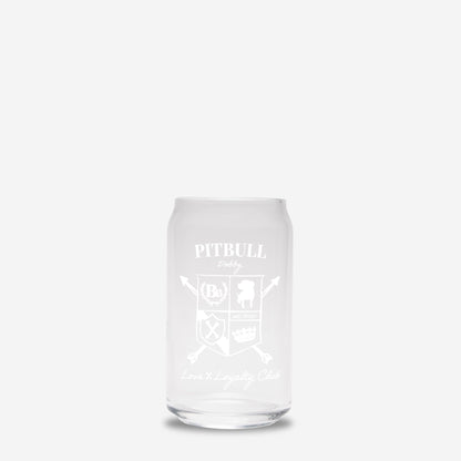 Pitbull Crest Glass Cup
