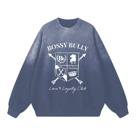 Bossy Bully Monkey Wash Crest Sweatshirt
