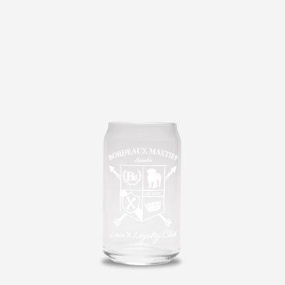 French Mastiff Heritage Crest Glass Can – 16oz