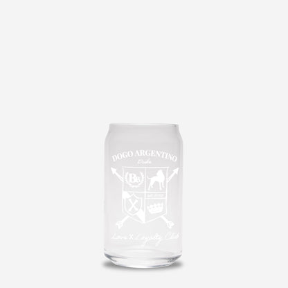 Dogo Argentino Heritage Crest Glass Can – 16oz