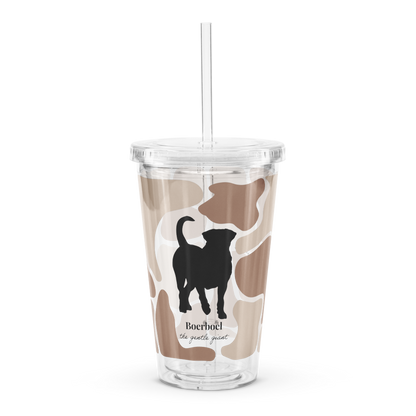 Boerboel Caramel Camo Tumbler & Straw