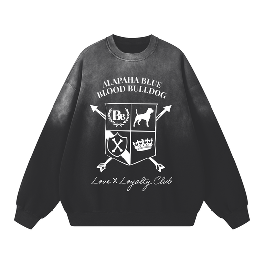 Alapaha Blue Blood Bulldog Monkey Wash Crest Sweatshirt