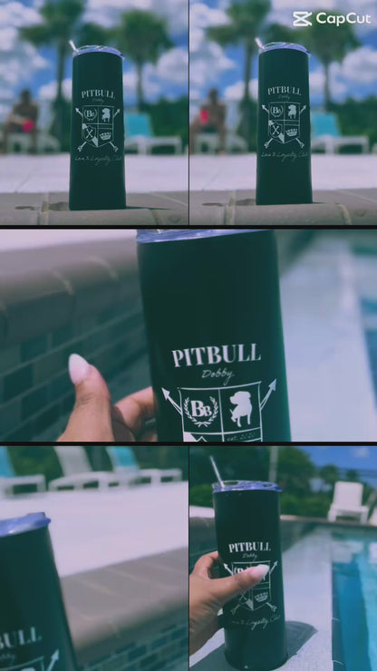 Pitbull Custom Skinny Tumbler – 20oz