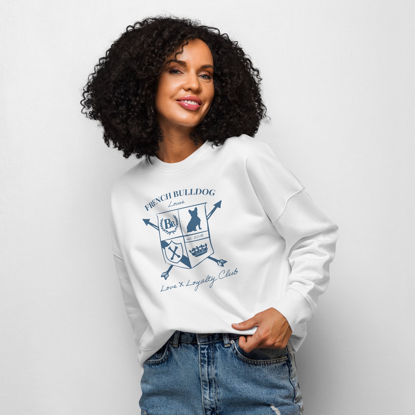 French Bulldog Custom Crest Women’s Sweatshirt